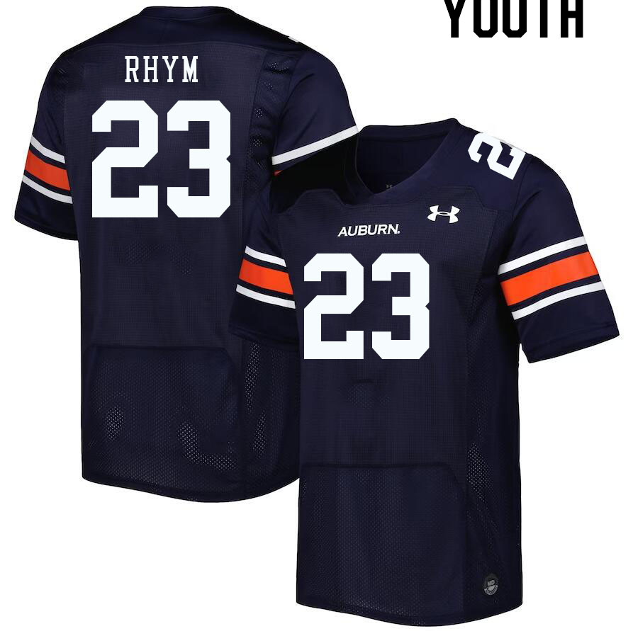 Youth Auburn Tigers #23 J.D. Rhym Navy 2023 College Stitched Football Jersey